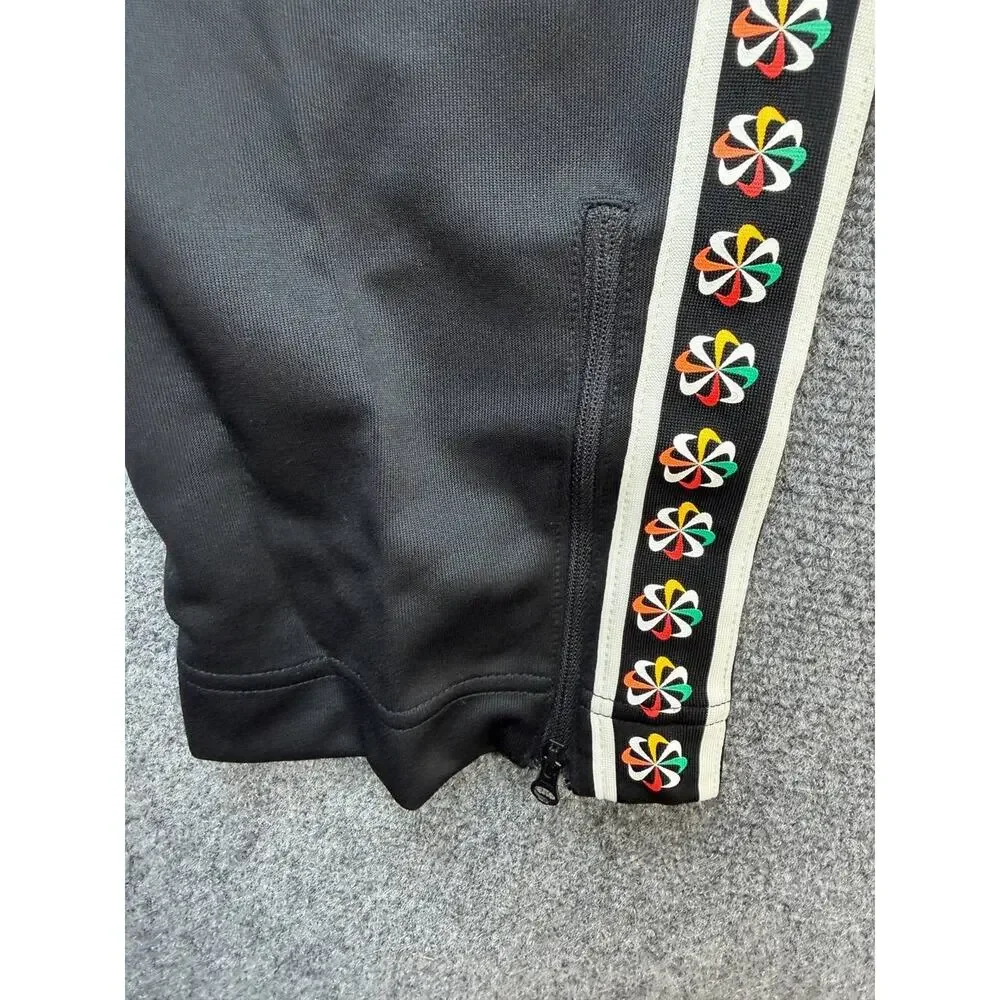 Nike Women's Track Suit Set Black Rainbow Tape Jacket Pants Size L